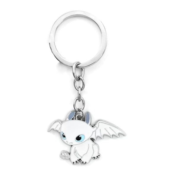 Dreamworks Accessories How To Train Your Dragon Light Fury Keychain